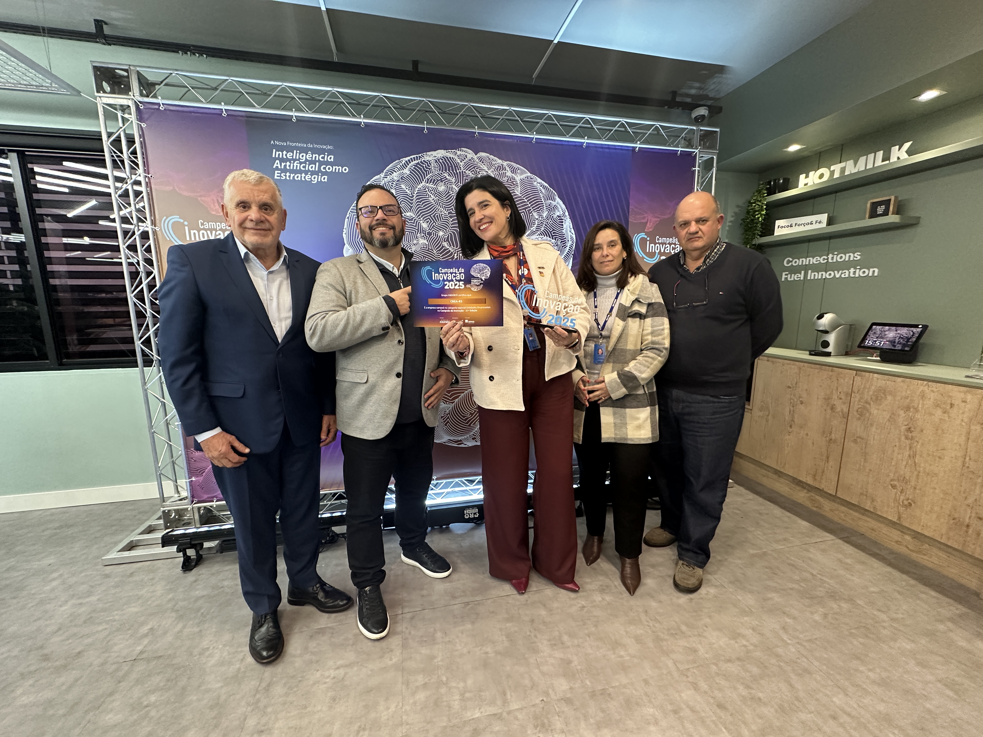 A presidente, Eng. Amb. Nanci Walter, foi acompanhada pela comitiva do CREA-RS